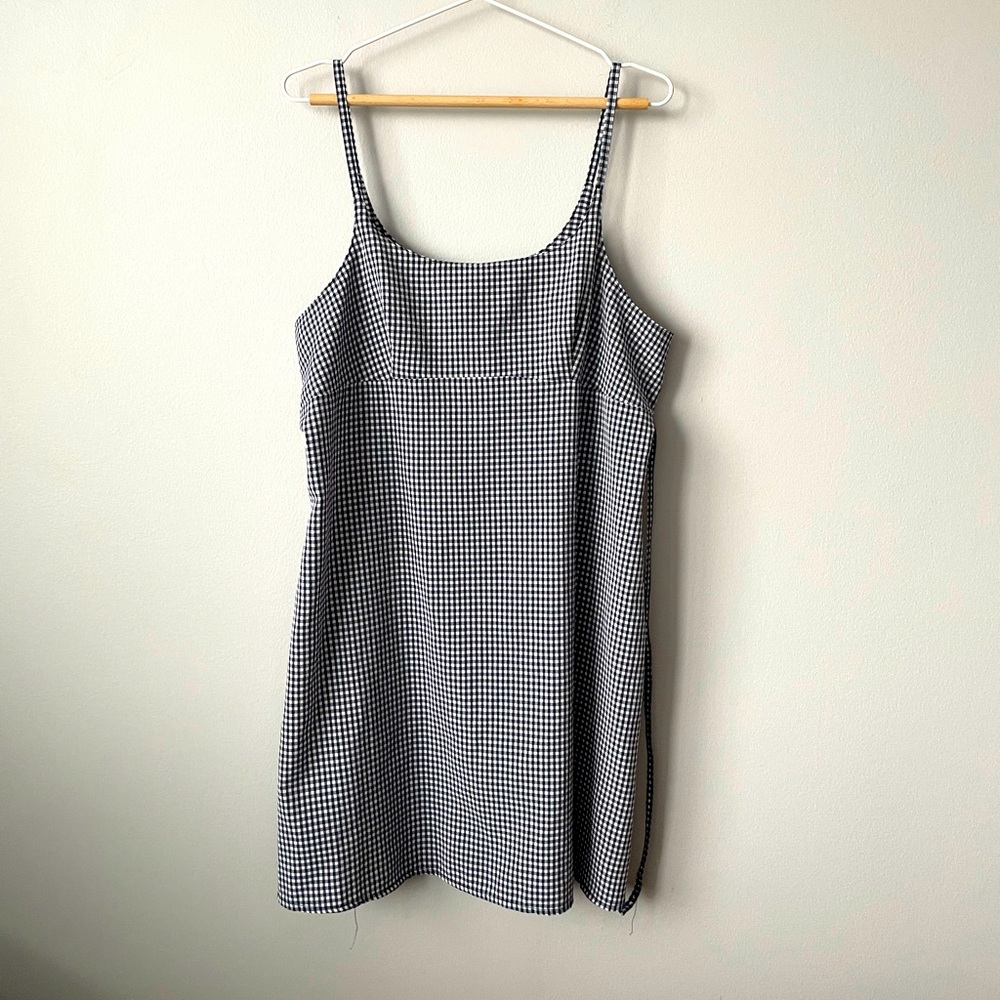 VINTAGE ACCOMPLICE GINGHAM BABYDOLL DRESS SIZE 15/16